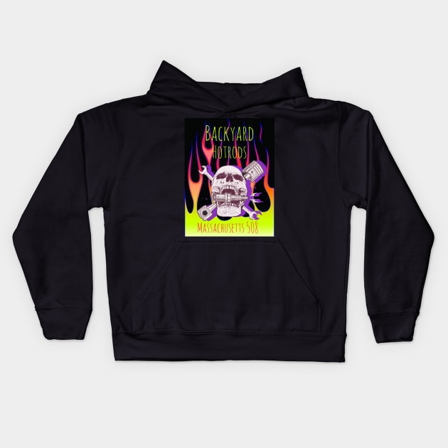 Backyard Flames Kids Hoodie by C.S.P Designs 